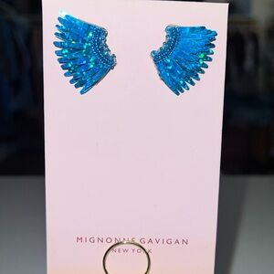 Micro Madeline Earrings in Blue Glitter